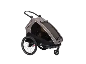 XLC MONO S BS-C09 Kinder-Fahrradanhänger 3-in-1, grau/beige/anthrazit 20"