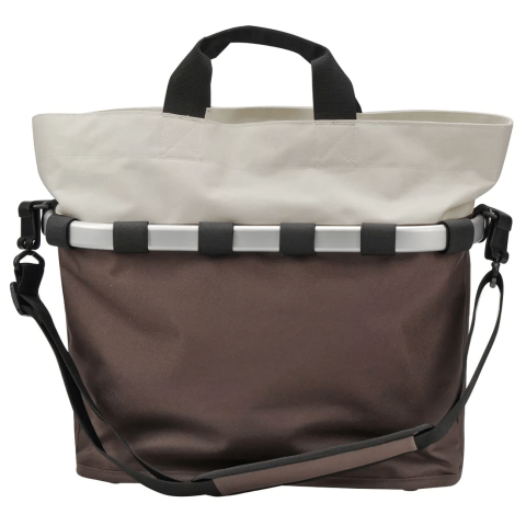 KLICKfix Reisenthel Bikebasket Oval M Mocca – Gepäckträger-Tasche 17 l faltbar