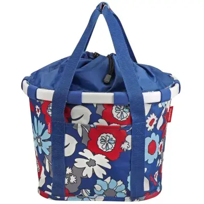 KLICKfix Reisenthel Bikebasket Florist indigo – Stylischer Fahrradkorb