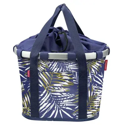 KLICKfix Reisenthel Bikebasket Jungle Space blue – Stylischer Fahrradkorb