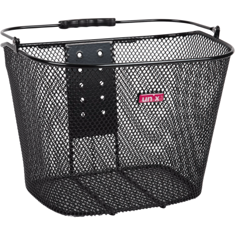 Unix ANTEO Fahrrad-Vorderkorb KLICKfix, schwarz, feinmaschig