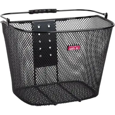 Unix ANTEO Fahrrad-Vorderkorb KLICKfix, schwarz, feinmaschig