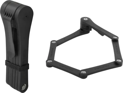 Voxom Fahrradschloss Foldylock Clipster – Kompaktes Faltschloss in Schwarz