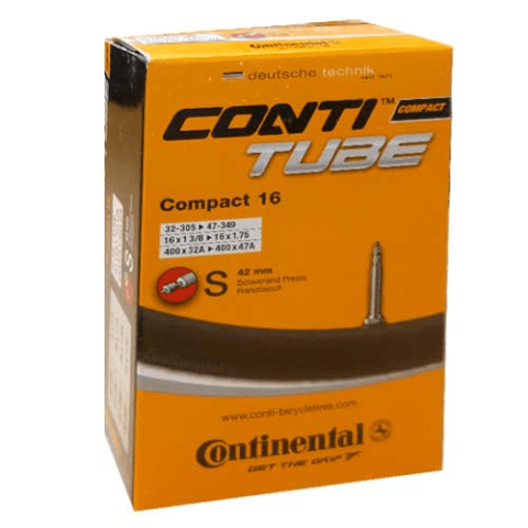 Conti Fahrradschlauch Compact 16 32-47/305-34 16x1 3/8-1.75 Presta-Ventil S42