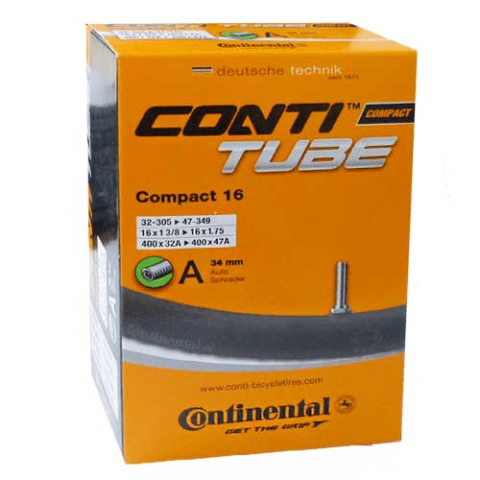 Conti Fahrradschlauch Compact 16 32-47/305-34 16x1 3/8-1.75 Schrader-Ventil A34