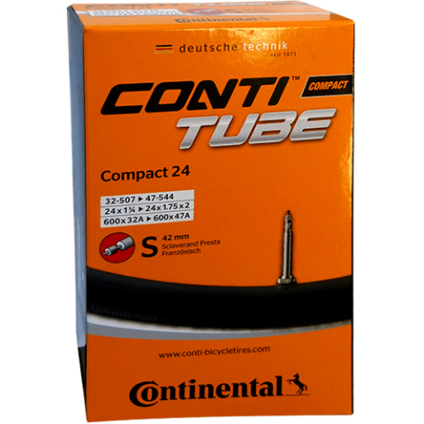 Conti Fahrradschlauch Compact 24 32-47/507-544 24x1 1/4 -1.75x2 Presta-Ventil S42