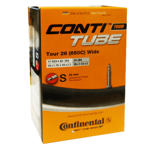 Conti Fahrradschlauch TOUR 26 wide (650C) 47-62/ 559 - 26x1.75 - 2.5 Presta-Ventil S42