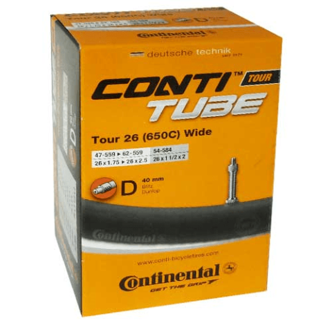 Conti Fahrradschlauch TOUR 26 wide (650C) 47-62/ 559 - 26x1.75 - 2.5 Dunlop-Ventil D40