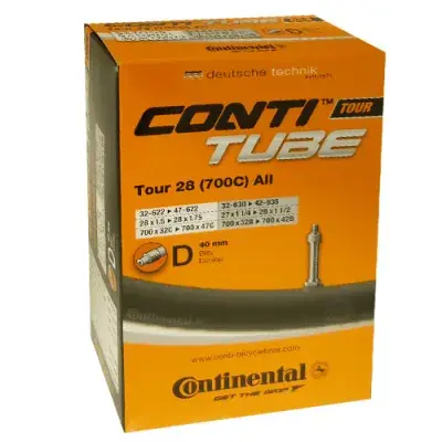 Conti Fahrradschlauch TOUR 28 all (700C) 32-47/622-642 - 28x1.5-1.75 Dunlop-Ventil D40