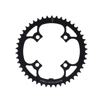 BBB BCR-75E E-Bike Kettenbatt, 4-Arm-Chainring aus Stahl, Schwarz, 104mm 46