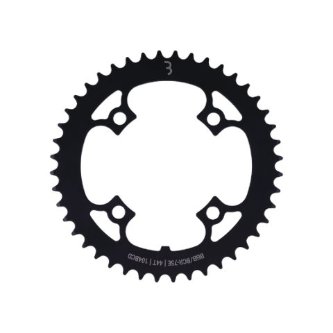 BBB BCR-75E E-Bike Kettenbatt, 4-Arm-Chainring aus Stahl, Schwarz, 104mm 44