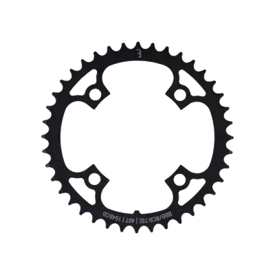 BBB BCR-75E E-Bike Kettenbatt, 4-Arm-Chainring aus Stahl, Schwarz, 104mm 40