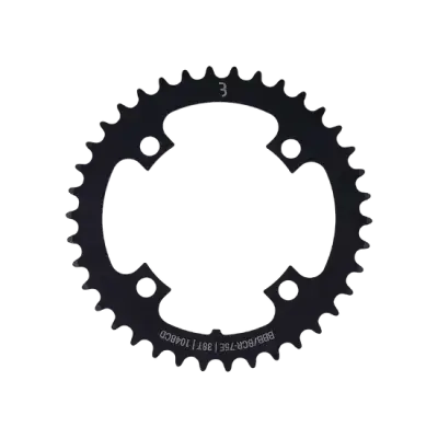 BBB BCR-75E E-Bike Kettenbatt, 4-Arm-Chainring aus Stahl, Schwarz, 104mm 38