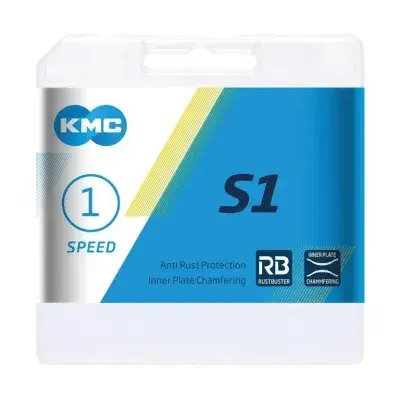 KMC S1 Wide RB Fahrradkette – 1-fach Kette, 112 Glieder, 8,6 mm, silber