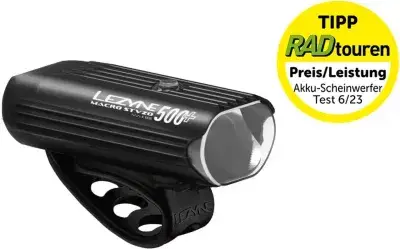 Lezyne Macro STVZO 500+Frontlicht Leistungsstark & StVZO-zugelassen