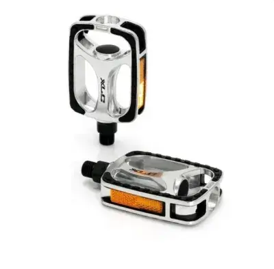 XLC City - Comfort-Pedal PD-C03 Alu, Gummiauflage, silber/schwarz