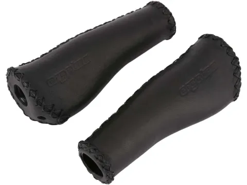 Ergotec Fahrrad-Griffe Monaco Lederbezug Kraton 135/135 mm schwarz
