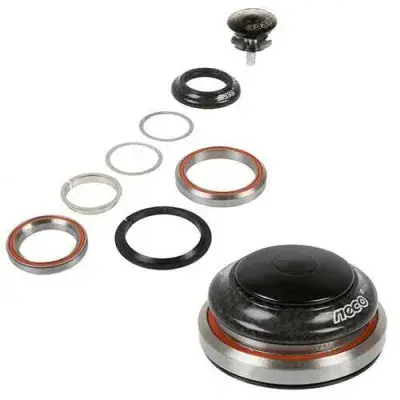 Neco Fahrrad Steuersatz – 1 1/8" bis 1,5", integriert, Schwarz