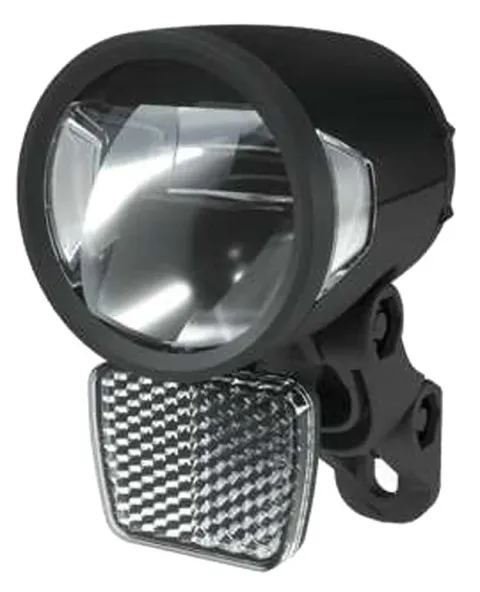 Herrmans Frontscheinwerfer Herrmans H-Black MR8 D Dynamo, schwarz, on/off Standlicht