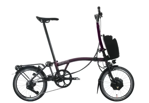 Brompton P-Line Electric Explore 12-speed - Typ H - 16 Zoll 300Wh 12K Faltrad - Amethyst Lacquer