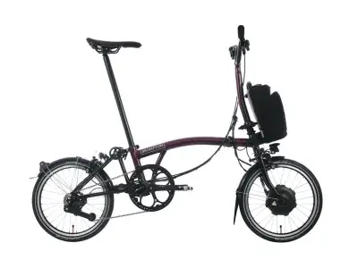 Brompton P-Line Electric Urban 4-speed - Typ M - 16 Zoll 300Wh 4K Faltrad - Amethyst Lacquer