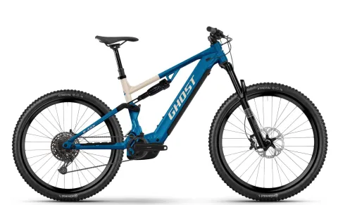 GHOST E-ASX UNIVERSAL HIGH - 29/27,5 Zoll 12K 800Wh Fully - candy blue/coffee arctic dust