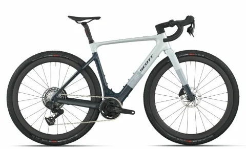 Scott Solace Gravel 20 - 28 Zoll 360Wh 13K-AXS Diamant - squid blue beluga grey