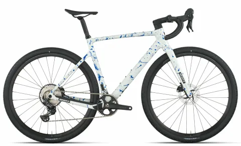Scott Addict Gravel 30 - 28 Zoll 12K Diamant - white splatter blue