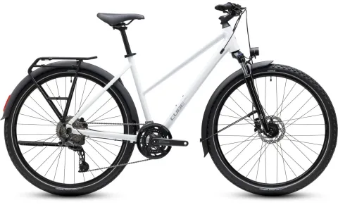 Cube Nature Pro FE - 28 Zoll 20K Trapez - metallicwhite´n´reflex