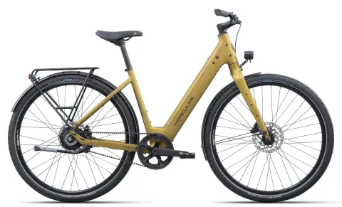 Hercules Urbanico F3 - 28 Zoll 374Wh 3N Wave - golden green matt