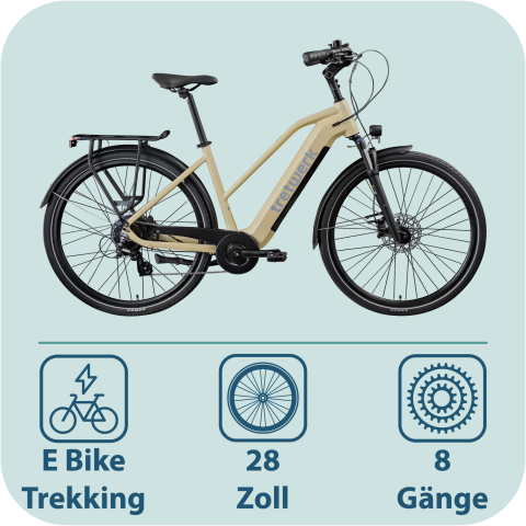 Tretwerk Onyx E Bike Damen Trekkingrad ab 155 cm Elektrofahrrad 550 Wh Pedelec Trekking Rad Fahrrad…