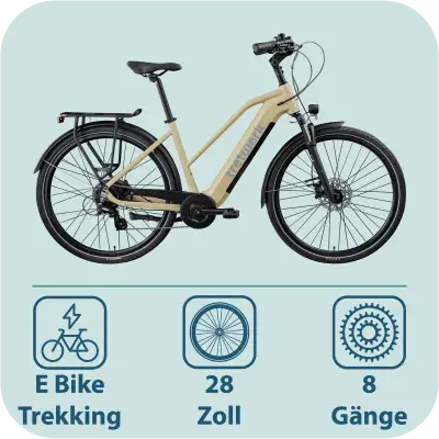 Tretwerk Onyx E Bike Damen Trekkingrad ab 155 cm Elektrofahrrad 550 Wh Pedelec Trekking Rad Fahrrad…