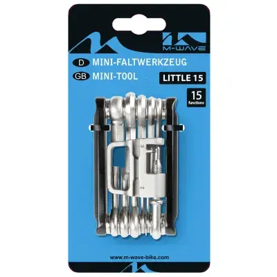 M-Wave Little 15 Multitool Multifunktionswerkzeug Fahrradwerkzeug Set für unterwegs Minitool 15…