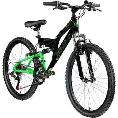 Galano FS180 Jugendfahrrad 24 Zoll Mountainbike 130 - 145 cm 18 Gänge Mädchen Jungen Fahrrad ab 8…