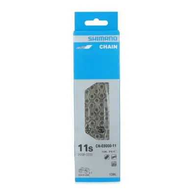 Shimano CN-E8000 Fahrradkette Sil-Tec 11-fach Kette für Fahrrad E-Bike Steps 116 oder 138 Glieder…