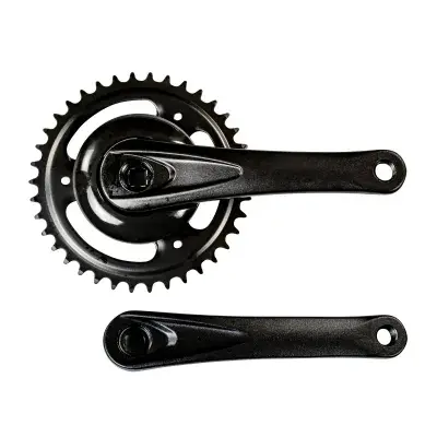 Prowheel Fahrrad Kurbel einfach Kurbelgarnitur 170 mm Fahrradkurbel 38 Zähne Vierkant E Bike
