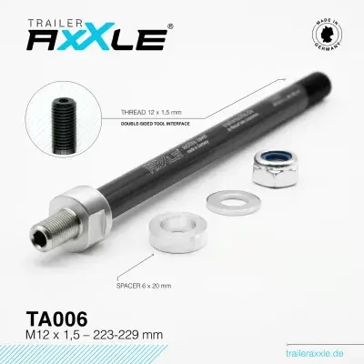 Trailer AxXle TA006 - Die Achse für Fahrrad Kinderanhänger