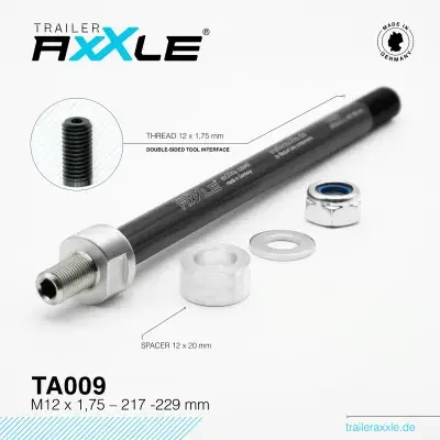 Trailer AxXle TA009 - Die Achse für Fahrrad Kinderanhänger