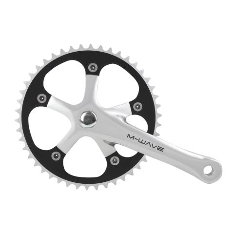 M-Wave 1-fach Kurbelgarnitur Kurbel 44 46 Zähne 165 mm JIS Vierkant Tretkurbel Fahrradkurbel…
