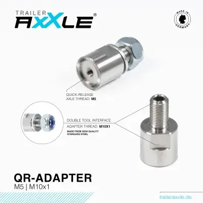 Trailer AxXle - QR-Adapter M5 - Schnellspanneradapter für Fahrradanhänger
