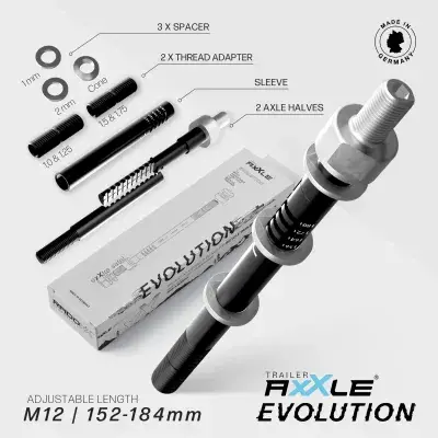Trailer AxXle Evolution - Die variable Steckachse für Fahrradanhänger