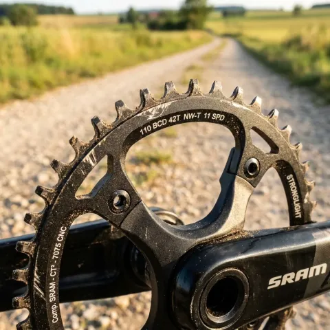 Stronglight Kettenblatt Gravel für Sram 42 Zähne scharz Alu 7075-T6 110mm