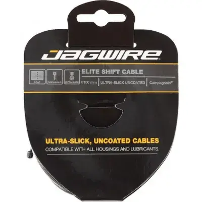 Jagwire Elite Ultra-Slick Schaltzug 1,1 × 3100 mm - nano-polierter Edelstahl für präzise Schaltung