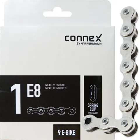 Connex Kette 1/2 x 1/8 1E8 1-fach E-25 Nickel 132 Glieder silber