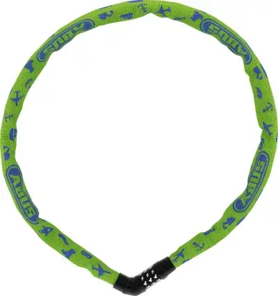 Abus Kettenschloss Steel-O-Chain 4804C Symbols Security Level 3 Farbe lime mit Symbolen Länge 75 cm