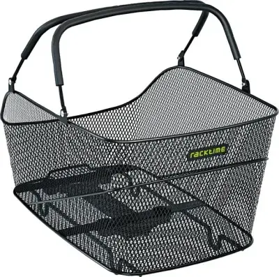 Racktime Gepäckträgerkorb Baskit Trunk 2.0 mid, Snapit 2.0 Adapter Schwarz Modell 2027