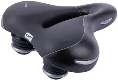 CONTEC Fahrradsattel Elliptic + City/Trekking Gel – Schwarz/Silber - Herren