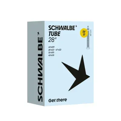 Schwalbe Schlauch SV 17 - 28 Fahrradschlauch für Gravel-Bike Bereifung mit 28 bis 47 mm Breite -…