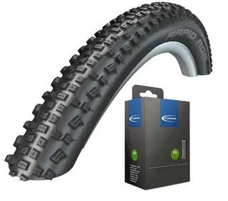 Schwalbe Reifen Rapid Rob Schwarz / Schwarz/Weiß 26" 27,5" 29" - Schwarz / 27,5" | 27,5 x 2,25 |…