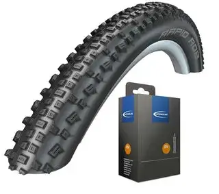 Schwalbe Reifen Rapid Rob Schwarz / Schwarz/Weiß 26" 27,5" 29" - Schwarz / 29" | 29 x 2,25 | 57-622…